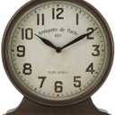 NIKKY HOME Antique Mantel Clock, Battery Operated Decorative Desk Table Clock for Home, Office, Living Room, Bed Room, Brown