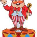 Roowest 5.1 Feet Circus Ring Leader Stand up Cardboard Cutout Life Size Circus Carnival Theme Party Decoration Backdrop Photo Props Stand up Cardboard for VBS Carnival Clown Birthday Party Supply