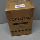vancasso Sabine Ceramic Canister Set with Airtight Wood Lids - 3-Piece Kitchen Storage for Flour, Sugar, Coffee, Tea & Spices - Modern Countertop Decor
