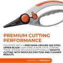 2 x 8-Inch Pruning Shears, Ultra Sharp SK5 Non-Stick Blade, Carbon Steel Lower Blade, Ergonomic TPR Handle, Heavy-Duty Garden Pruner for Clean & Precise Cuts