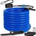 100FT Heated Water Hose for RV, Heated Drinking Water Hose with Thermostat, Lead and BPA Free, 1/ 2" Inner Diameter, Temperatures Down to -40°F Self-Regulating, Blue Appearance