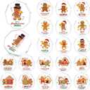 Misdary 20 Pcs Christmas Ugly Sweater Trophy Gingerbread Man Award Funny Trophy Contest Prizes Party Game Favors for Xmas Costume Contest Winner Holiday Party Supplies