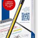 STAEDTLER Noris Digital Jumbo 180J 22 EMR Stylus Set, 1 Stylus with Digital Eraser, for Digital Writing, Drawing and Erasing on EMR Touch Screens + 5 Additional Replacement Tips, 180J 22-1X
