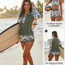 Daci 3 Piece Rash Guard Set with 3'' Shorts (Green, XL)
