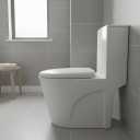 MinSha V-Shape Toilet Seat Soft Close Elongated, Matte White Easy Install