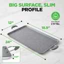 NutriChef Double Burner Griddle | Flat Top Griddle for Stove Top