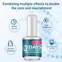 2 x 3 Days Nail Care Formula with Keratin Amino Acid & Aloe for Superior Nail, Strengthening and Hydration, for Dry, Weak & Fragile Nails, 16ml/0.56oz (1PC)