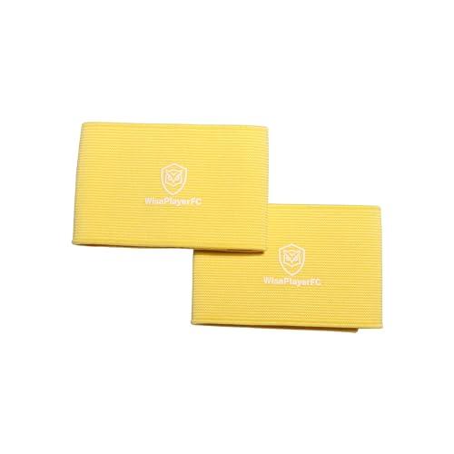 WISEPLAYERFC Guad Stay- Shin Guard Straps for Soccer for Men, Women and Youth (Yellow)