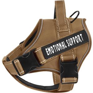 VOOPET Emotional Support Dog Harness, Professional Service Dog Vest for Medium Dogs, Reflective, Breathable, Adjustable, No Pull/Choke, ESA Essential Harness