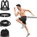 Resistance Explosive Training Rope Force Improve Power, Agility, Strength Track and Field Football Basketball Volleyball Multi-Directional Physical Equipment (6.6FT)