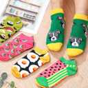 Vabean 36 Pairs Funny Men's Dress Socks Men's Novelty Crew Socks Cotton Dress Bulk Colorful Dress Set for Women Men