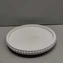 HPC Decor 12Inch Beaded Lazy Susan- Wooden Lazy Susan Organizer for Farmhouse Table Decor, Round Turntable for Table Cabinet, Countertop- Kitchen Turntable 360 Degrees Rotating Table Spinning Tray