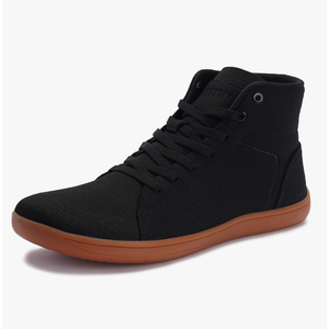 WHITIN Men's High Top Minimalist Barefoot Shoes | Wide Toe Box + Zero Drop Sole (size: 9.5 wide)