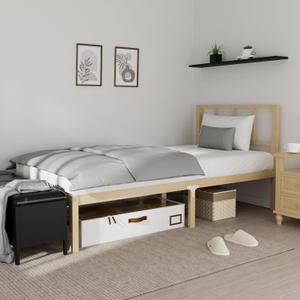 14 Inch Bamboo Bed Frame  Solid Wood Platform Bed Frame, Strong and Stable, with Non-Slip Slats for Support, No Box Spring Needed, Easy to Assemble, Noise-Free (Natural with Headboard, Twin) 14 Inch Bamboo Bed Frame  Solid Wood Platform Bed Frame, Strong and Stable, with Non-Slip Slats for Support, No Box Spring Needed, Easy to Assemble, Noise-Free (Natural with Headboard, Twin)