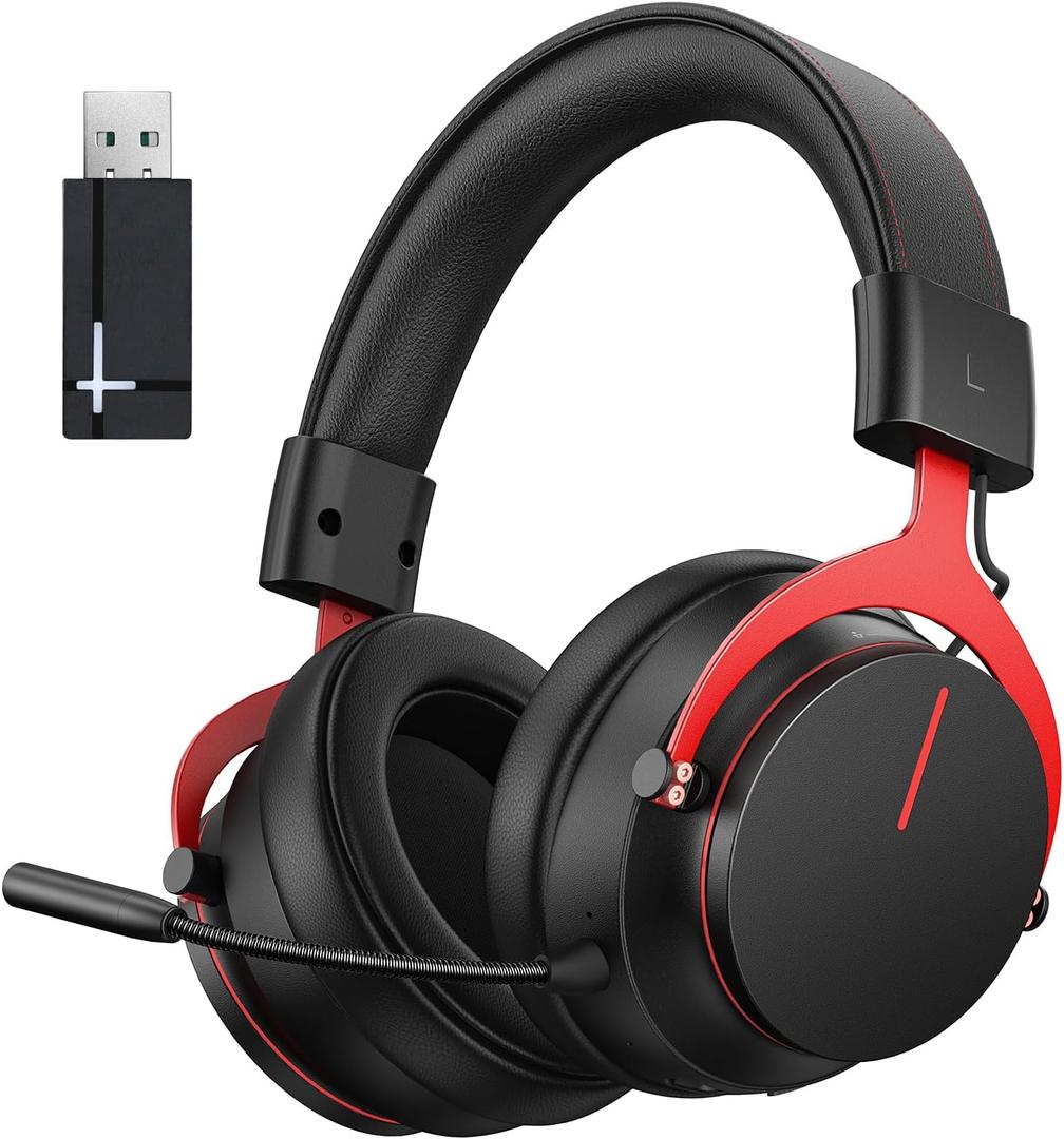 Inwa PS5 Headset Wireless with Game/Chat Balance Mixer, Lower Latency 5.8GHz Tech, 7.1 Surround Sound, Protein Soft Earmuffs, Detachable Mic, Works with PS5, PS4