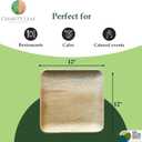 Disposable Bamboo 12" Square Plates (25 pieces) Bamboo Serving Platters, Disposable Boards, Eco-Friendly Dinnerware For Weddings, Catering, Events