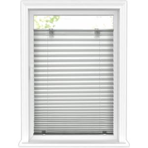 LazBlinds Tool-Free Cordless Pleated Shades with Suction Cups Light Filtering Top Down Bottom Up Pleated Blinds for Window Size 36" W x 64" H, Anthracite