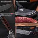 Jikko New Reinforced Carbon Steel Japanese Kitchen Knife Set DiamondRazor Series Ultra Sharp Japanese Knife Set & Chef Knife Set with Mahogany Wood Handles Professional Chef's Knives