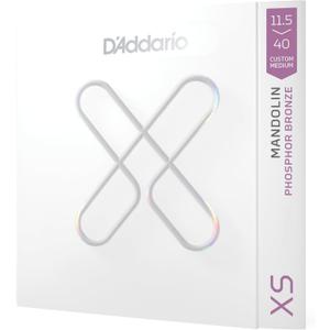 D'Addario Mandolin Strings - Coated Mandolin Strings - XS Phosphor Bronze - For 8 String Mandolin - Maximum Life, Smooth Feel - XSM11540 - Custom Medium, 11.5-40