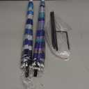 Abbylike 2 Set Plant Umbrellas for Outdoor Plants, Garden Umbrella Shade for Potted Plants and Garden Beds Plant Cover for Sun Summer Beach Terrace Lawn Swimming Pool (Stripe,Blue and White)