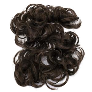 CAISHA Hairpiece Hair Wrap Heat-resistant Synthetic Fibres Curly Messy Updo Brown HW9