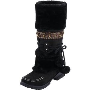 Women's Warm Lined Slipper Socks Boots Non-Slip Ankle Boots Warm Plush Hut Shoes Winter Boots Warm High Slippers Winter Slippers Household Shoes Outdoor Ankle Boots, 43