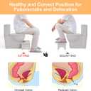 Uaniar White Wooden Poop Stool Adult, Bamboo Toilet Stool Squat, Wood Squatting Potty for Adults, Sturdy Toilet Foot Pooping for Bathroom, White