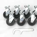 In-Ground Swimming Pool Solar Reel Caster Set with Wrench- Set of 6