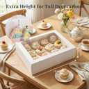 VGOODALL 12 Count Cupcake Boxes, 6PCS Cupcake Container with Window Boxes Holding 72 Pastry Box for Birthday Holiday Party Bakery Supplies 13.2"x9.8"x4"