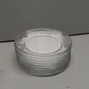 WUWEOT 8 Pack Glass Dessert Plates, 7.5" Clear Salad and Appetizer Plates, Snack Fruit Dinner Serveware, Dishwasher Safe