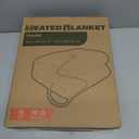 Electric Heated Blanket 72"x84" Full Size - Dual-Sided with Microplush & Sherpa Fabric, 4 Heat Settings & 10 Hours Auto Off, Machine Washable - Light Gray