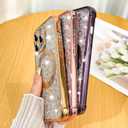 Fiyart Designed for iPhone 13 Pro Case,Compatible with MagSafe Cheetah Print Plating Camera Protection Magnetic Clear Glitter Leopard Print Shockproof Phone Bumper for Women Girls 6.1"-Gold