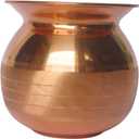Shilppam Traditional Pure Copper Kalash I Tamba Lota for Puja I Copper Vessel Pot Drinkware for Pooja Ayurvedic Lota for Home and Temple, Wide Mouth I Big Size - 1.2 LTR Approx (40.6 Ounces)