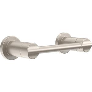Delta Nicoli (1-Pack) Toilet Paper Holder SpotShield Brushed Nickel Tissue Roll Holder for Bathroom Organization and Storage Pivoting Toilet Tissue Holder Wall Bathroom Accessories NIC50-DN