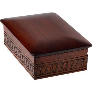 Artisan Owl Polish Handmade Large Elegant Slightly Rounded 9" Wooden Box for Keepsakes, Love Letters, Jewelry, and Specialty Items