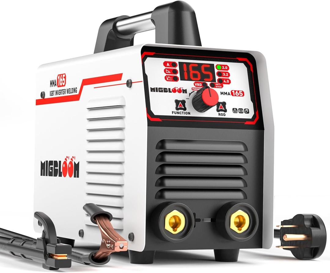 165A Stick Welder 110V/220V Portable Arc Welding Machine IGBT Inverter Small Mini Welder with Hot Start, ARC Force, Anti-Stick