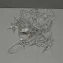 SmoothNovelty 2 Pcs Eid Ramadan Mubarak Banner Wooden Decoration Rustic Bead Muslim Party Decor Supplies for Home Fireplace Indoor Outdoor (White Letter)