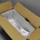 iSPECLE Deep Freezer Organizer Bins - 15.8~18.1 Inch Freezer Baskets for Chest Freezer, 7 Cu.Ft Chest Freezer Organizer Bins, 2 Small Expandable Hanging Baskets and 4 Stackable Bins, 6 Pack, White