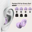 Fita+ Soft Reusable Ear Plugs for Noise Reduction up to 33dB, 7 Pairs XS/S/M/L, Soft Silicone Ear Plugs for Sleeping, Noise Cancelling for Work, Focus - Purple