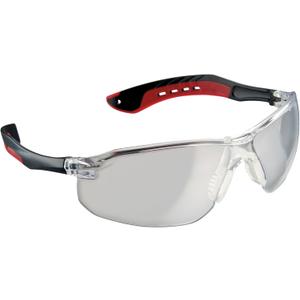 3M Flat Temple Safety Eyewear with Scratch Resistant Lens (9, Red)