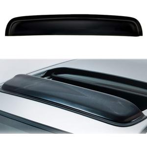 37.8" 980mm Moon Sunroof Wind Deflector Visor Black Dark Smoke with Tape Universal Smoke Black Sun/Rain Guard for Sun/Moon Roof