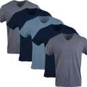 Gildan Men's V-Neck T-Shirts, Multipack, Style G1103 (Large)