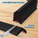 Wall Corner Edge Protector 4 Pack,1.57x1.57x23.62x0.28 inch Soft Baby Proof Corner Guards for Sharp Edges, Self-Adhesive Corner Protectors for Home, Kindergarten,Thickness-7mm(0.28 in)