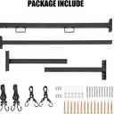 Colinktool Adjustable Roof Ladder Racks,Trailer Ladder Racks Fit for 4'-7' Enclosed Trailers Cargo Vans Trucks 2 Pack, Black