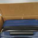AmazonBasics 68 cm Navy Blue Hardsided Check-In Trolley, Medium Checked, Size: Medium Checked