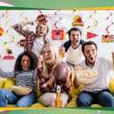 30 Pcs Chiefs Football Party Hanging Swirls Decorations Red and Gold in My Football Era Birthday Party Decoration for Sport Theme Tailgate Game Parties Supply