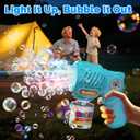 EagleStone Toys for 3+ Year Old Boys Girls, 2 Pack Bubble Gun Machine with Bubble Solution, Outdoor Toy for Kids Ages 4-8,Kids Toys for Ages 3-4 4-6 5-7, Birthday Gifts for 3 4 5 6 7 8 Year Old Boys
