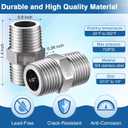 10 Pack Shower Hose Extension Connector Kit,1/2 to 1/2 Shower Hose Adapter,Applied to Connect Two Hoses, Includes Rubber Washers and 2 Plumber's Tapes for Leakproof Extension,304 Solid Stainless Steel