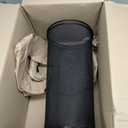 2-Pack Round Steel Mesh Trash Can, Recycling Wastebasket, Black  19.5"x 10"