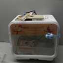 110V Pet Brooder Portable Bird Brooder for Newborn Birds Puppies Kittens & Other Small Animals Pet Incubator with High-Low Temperature Alarm Bird Incubator with External Water Food Trays